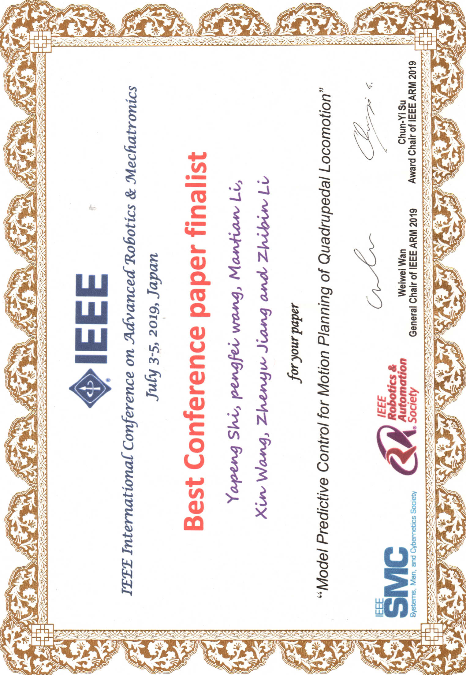 Robotics Conference. Fifth IEEE International Conference. IEEE Robotics and Automation Society Egypt Chapter.
